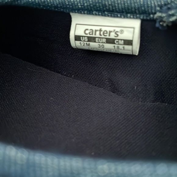 Carters toddler girl blue glitter Mary Jane shoes size 12 toddler - Picture 3 of 3